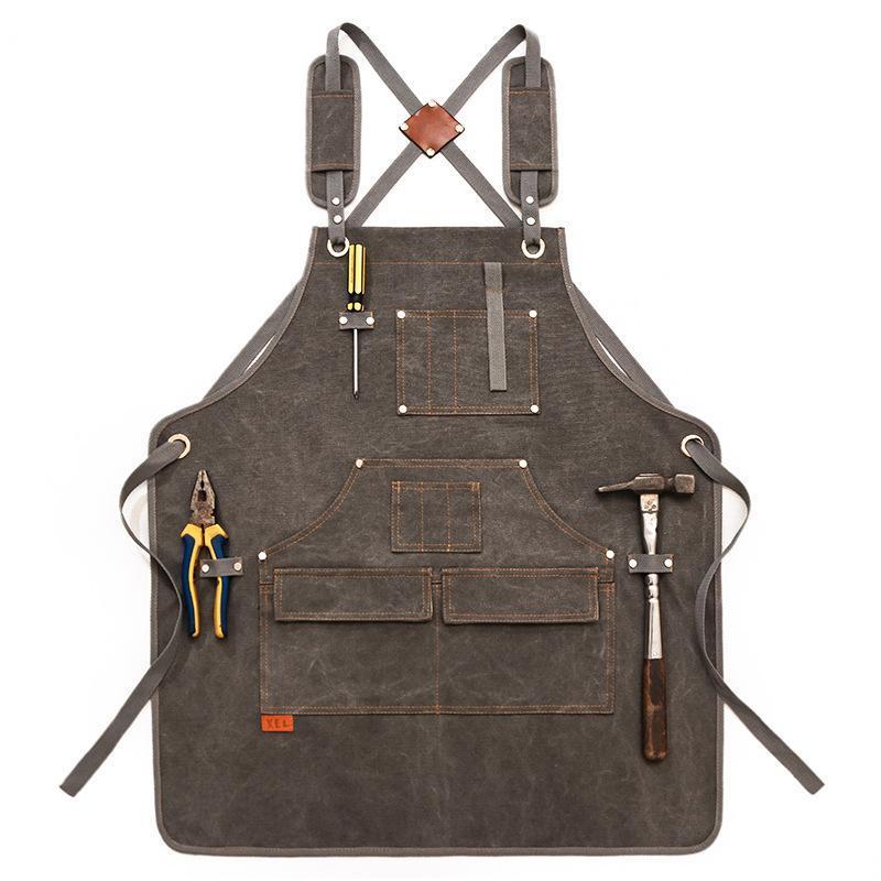Canvas Apron With Printed Logo - Workshop Tools Logo ulasan dan harga