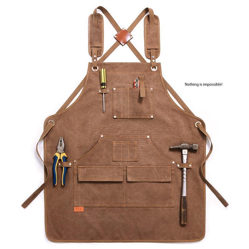 Canvas Apron With Printed Logo - Workshop Tools Logo ulasan dan harga