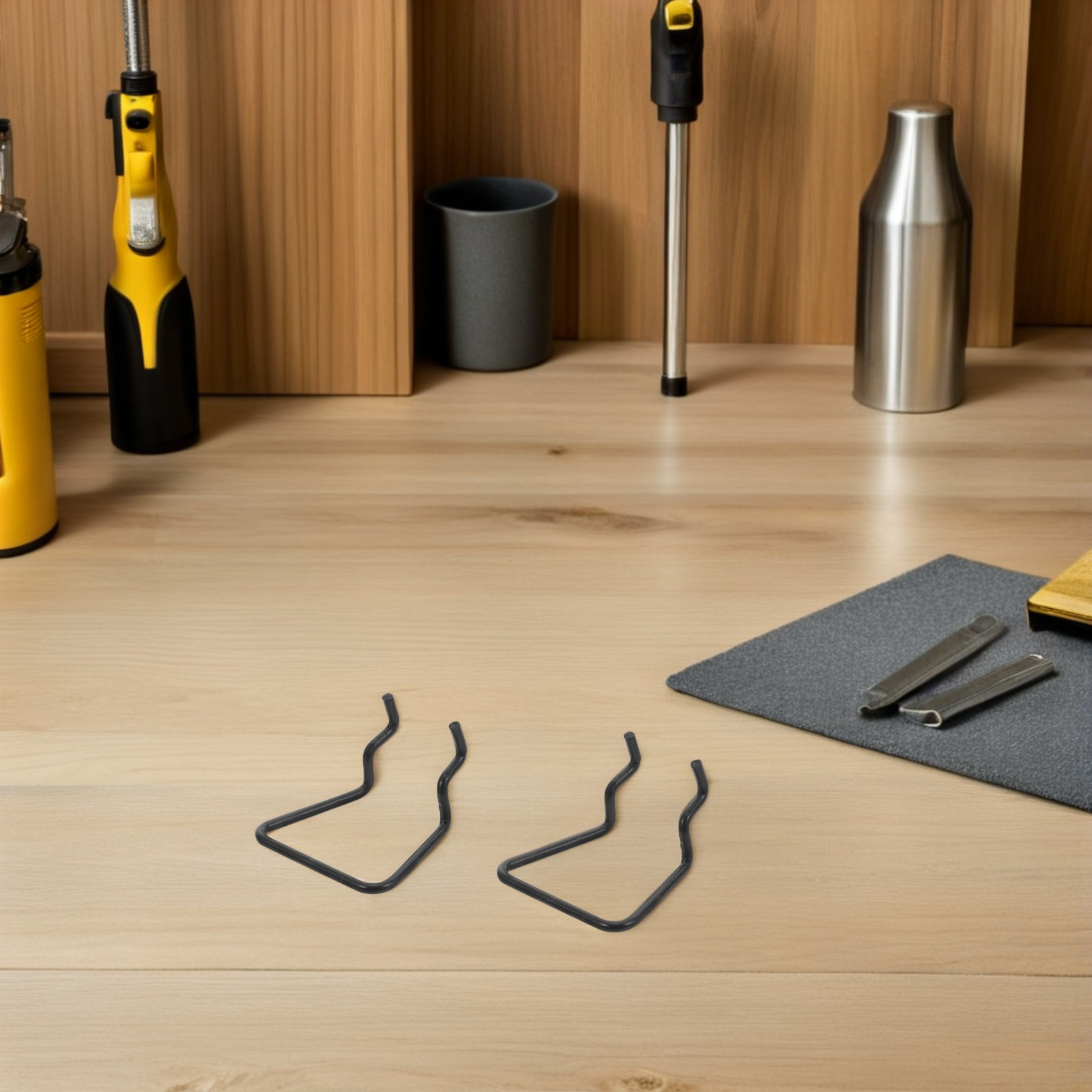 25Pcs Pegboard Hooks Black Dur - Workshop Tools Display ulasan dan harga