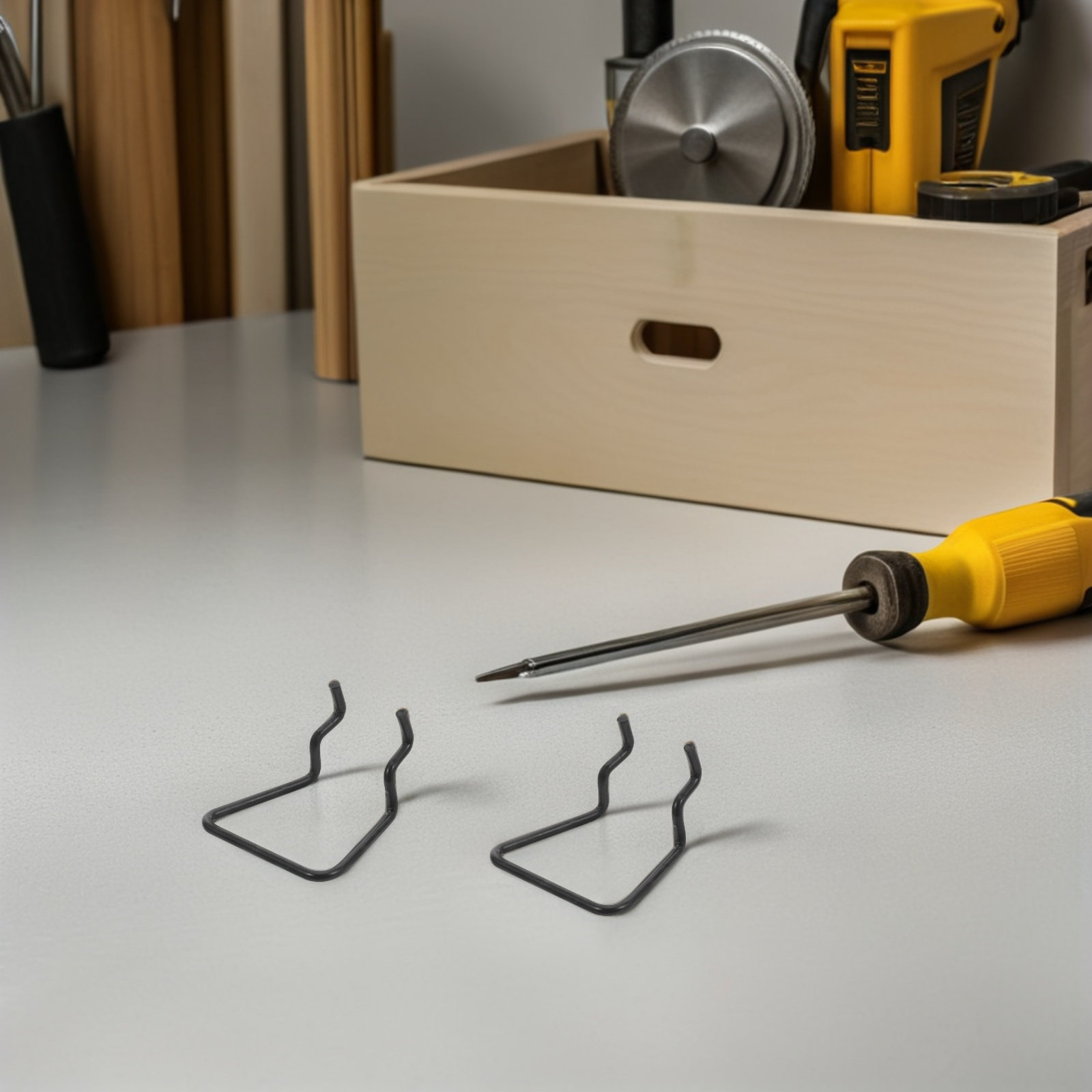 25Pcs Pegboard Hooks Black Dur - Workshop Tools Display ulasan dan harga