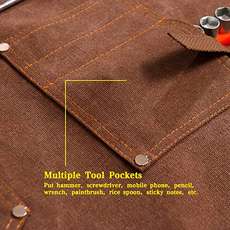 Heavy Duty Canvas Apron Custom - Workshop Tools Logo ulasan dan harga
